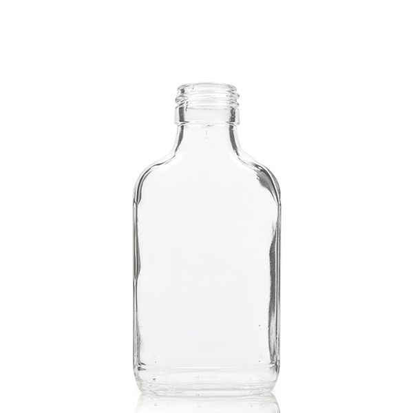100 ml Fľaša z Číreho Skla s Hliníkovým Uzáverom