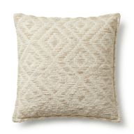 Klasický povlak na vankúš - neutrálna geometria krémová - 45×45 cm