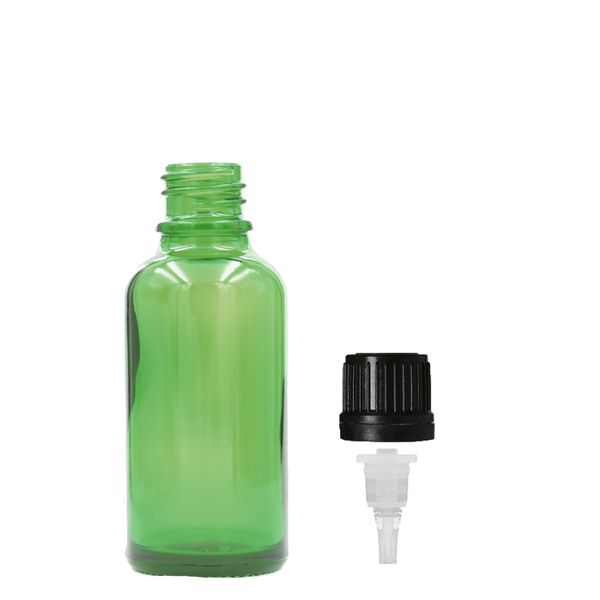 10ml Zelená Sklenená Fľaška s Kvapkadlom