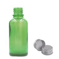 50ml Zelená Sklenená Fľaška s Hliníkovým Uzáverom