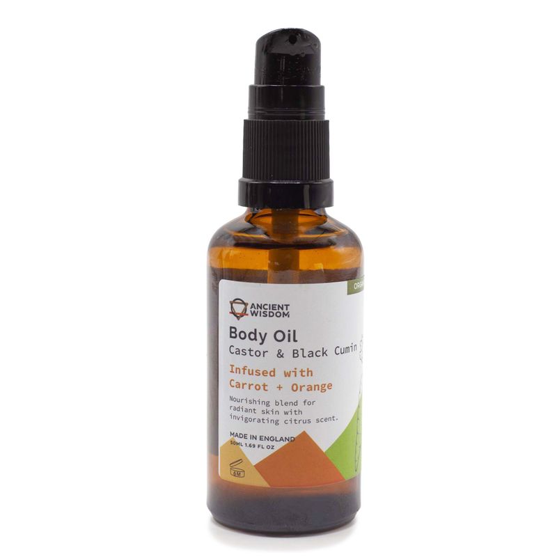 Organický Telový Olej 50ml - Mrkva a Pomaranč