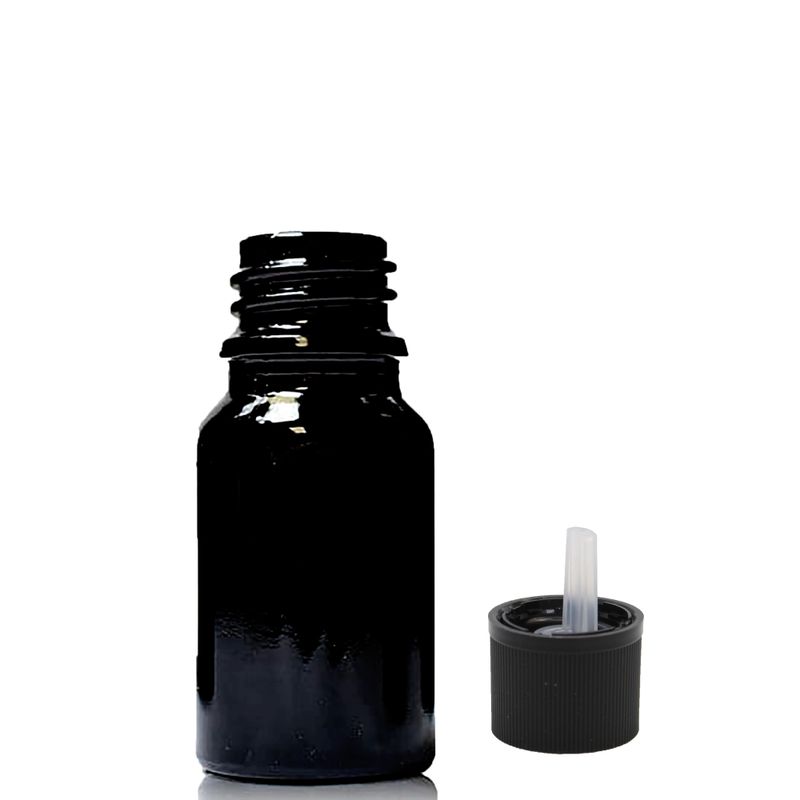 5ml Čierna Sklenená Fľaška s Uzáverom s Detskou Poistkou