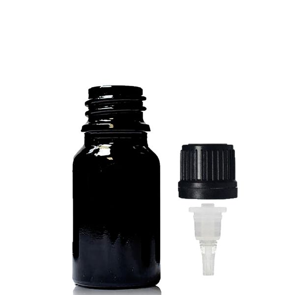 5ml Čierna Sklenená Fľaška s Kvapkadlom