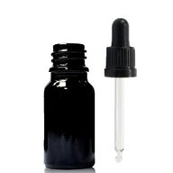10ml Čierna Sklenená Fľaška s Kvapkadlom s Čiernou T/E Pipetou