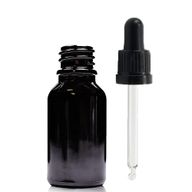 15ml Čierna Sklenená Fľaška s Kvapkadlom s Čiernou T/E Pipetou