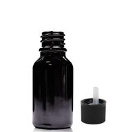 15ml Čierna Sklenená Fľaška s Uzáverom s Detskou Poistkou