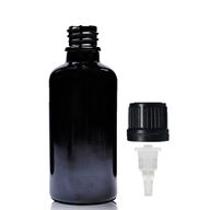 50ml Čierna Sklenená Fľaška s Kvapkadlom