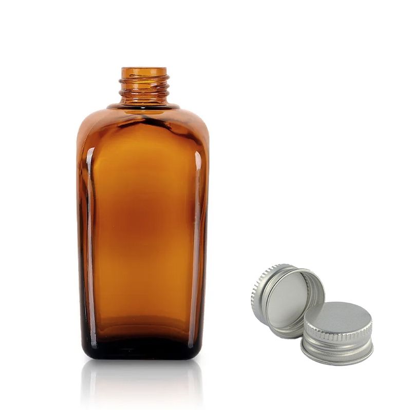30ml Jantárová Sklenená Alchymistická Fľaša s Hliníkovým Uzáverom