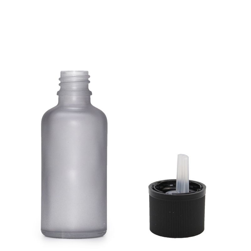 10ml Fľaška z Matného Šedého Skla s Uzáverom s Detskou Poistkou