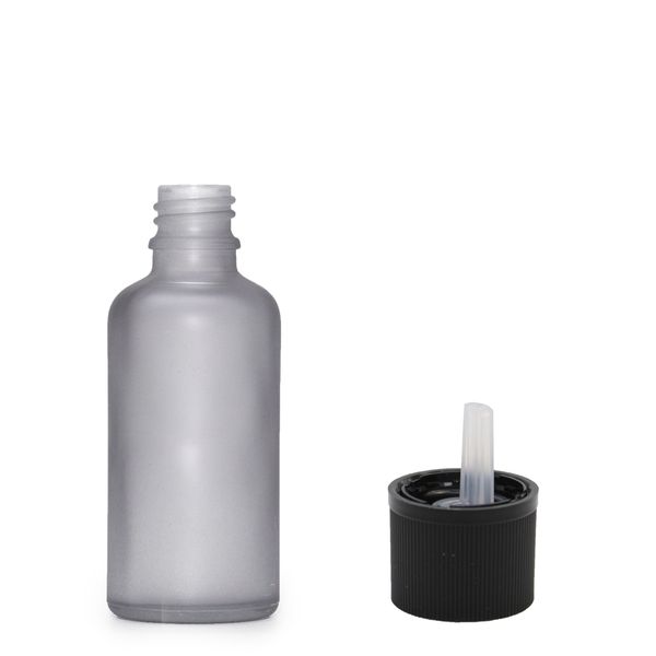 10ml Fľaška z Matného Šedého Skla s Uzáverom s Detskou Poistkou