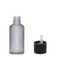 10ml Fľaška z Matného Šedého Skla s Uzáverom s Detskou Poistkou