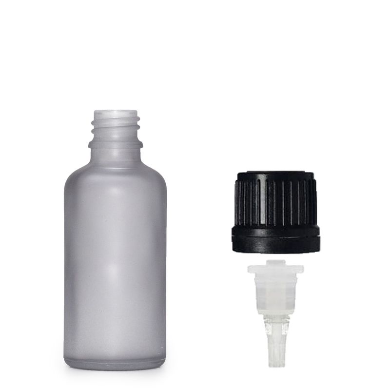 10ml Fľaška z Matného Šedého Skla s Kvapkacím Uzáverom