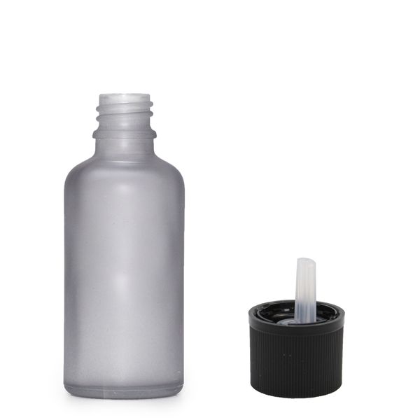 30ml Fľaška z Matného Šedého Skla s Uzáverom s Detskou Poistkou