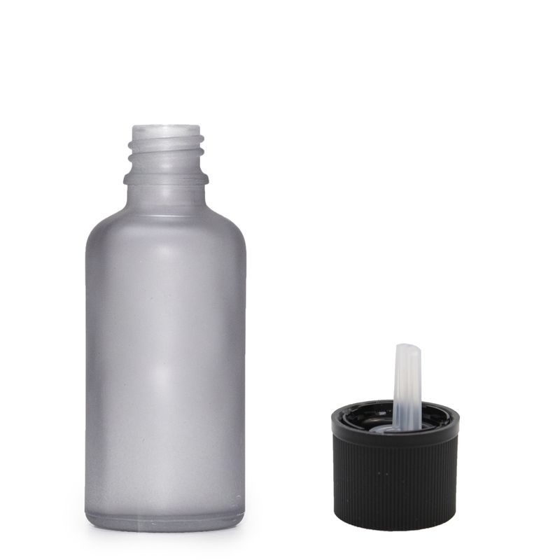 30ml Fľaška z Matného Šedého Skla s Uzáverom s Detskou Poistkou