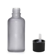 50ml Fľaška z Matného Šedého Skla s Uzáverom s Detskou Poistkou