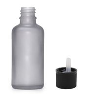100ml Fľaška z Matného Šedého Skla s Uzáverom s Detskou Poistkou