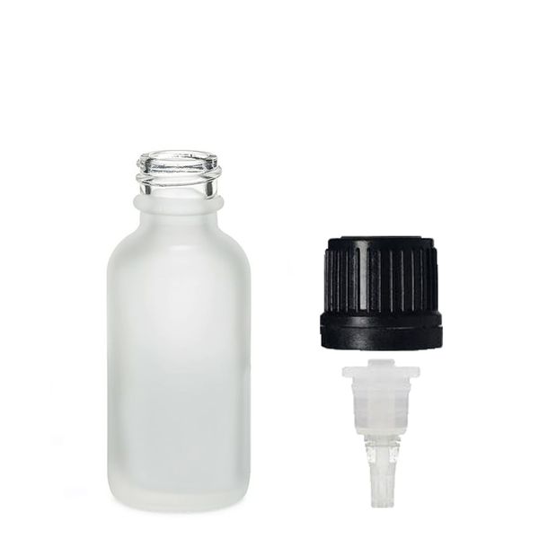 10ml Fľaška z Matného Bieleho Skla s Kvapkacím Uzáverom