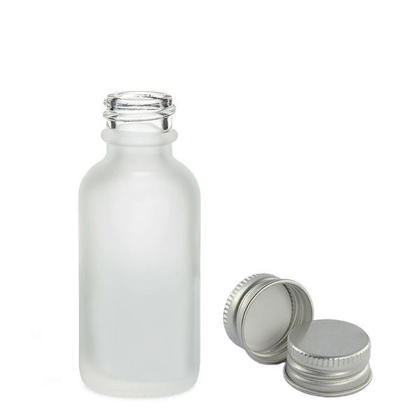 30ml Fľaška z Matného Bieleho Skla s Hliníkovým Uzáverom