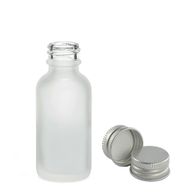 30ml Fľaška z Matného Bieleho Skla s Hliníkovým Uzáverom