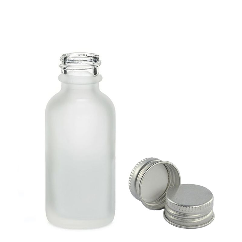 30ml Fľaška z Matného Bieleho Skla s Hliníkovým Uzáverom