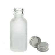 50ml Fľaška z Matného Bieleho Skla s Hliníkovým Uzáverom