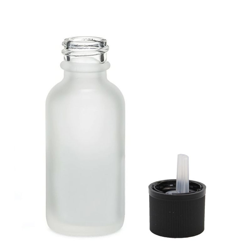 50ml Fľaška z Matného Bieleho Skla s Uzáverom s Detskou Poistkou