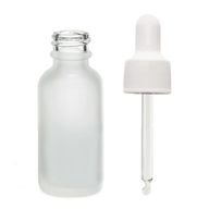 50ml Fľaška z Matného Bieleho Skla s Bielou Pipetou