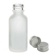 100ml Fľaška z Matného Bieleho Skla s Hliníkovým Uzáverom