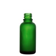 10 ml matná zelená sklenená fľaška – bez uzáveru