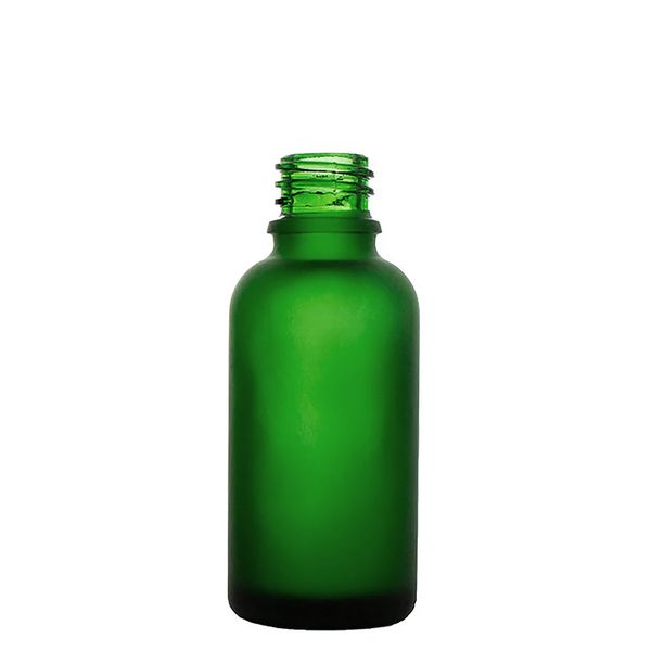 10 ml matná zelená sklenená fľaška – bez uzáveru