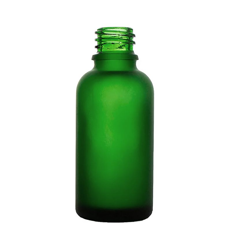 50 ml matná zelená sklenená fľaša - bez uzáveru