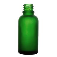 100 ml matná zelená sklenená fľaštička – bez uzáveru