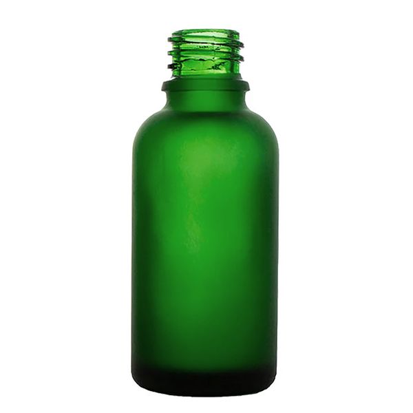 100 ml matná zelená sklenená fľaštička – bez uzáveru