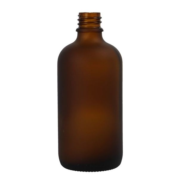100 ml Matná jantárová sklenená fľaša – bez uzáveru