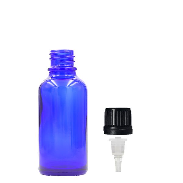 10ml Modrá Sklenená Fľaška s Kvapkadlom