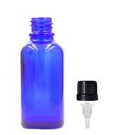 50ml Modrá Sklenená Fľaška s Kvapkadlom