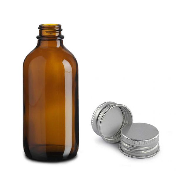 230 ml Fľaša Boston z Jantárového Skla s Hliníkovým Uzáverom