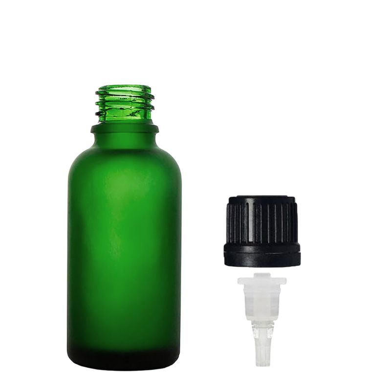 110 ks 30 ml matne zelené sklenené fľaše s kvapkacím uzáverom