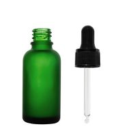 30 ml matne zelená sklenená fľaša s čiernou pipetou
