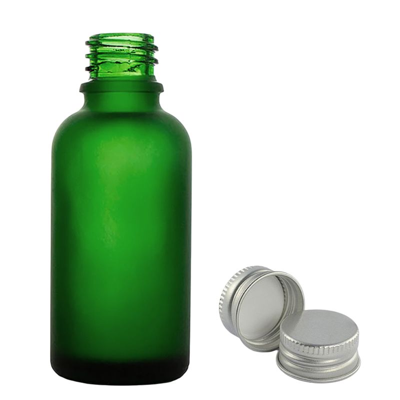 100 ml matná zelená sklenená fľaša s hliníkovým uzáverom