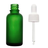 100 ml matné zelené sklenené flašky s bielou pipetou