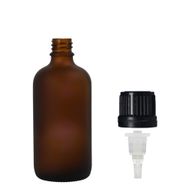 30 ml Matná jantárová sklenená fľaša s kvapkadlovým uzáverom