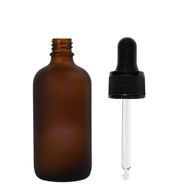 30 ml Matná jantárová sklenená fľaša s čiernou pipetou