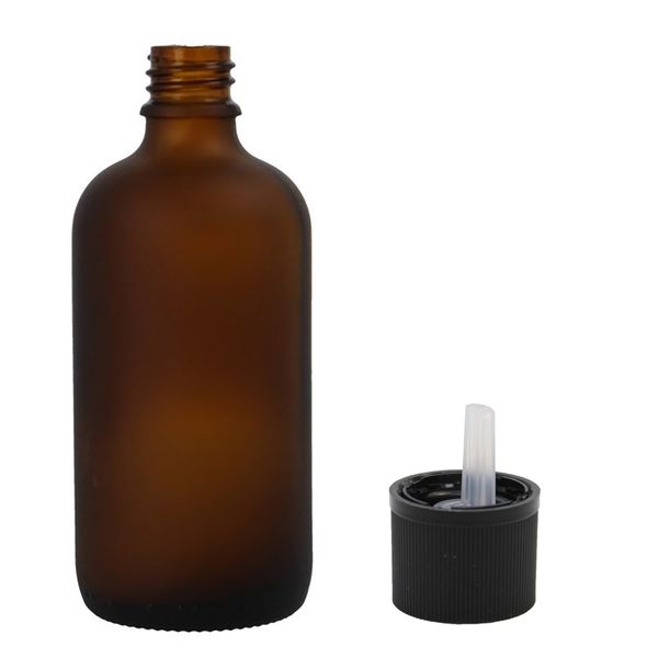 70× 100 ml Matná jantárová sklenená fľaša s detským bezpečnostným kvapkadlovým uzáverom
