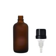 10 ml Matná jantárová sklenená fľaša s kvapkadlovým uzáverom