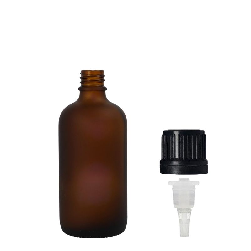 10 ml Matná jantárová sklenená fľaša s kvapkadlovým uzáverom
