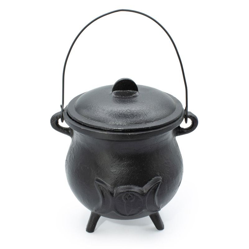 Extra veľký liatinový kotol s trojitým mesiacom 23x18 cm (hmotnosť aspoň 4 kg)