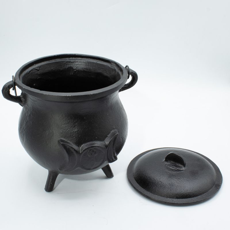 Extra veľký liatinový kotol s trojitým mesiacom 23x18 cm (hmotnosť aspoň 4 kg)