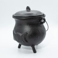 Extra veľký liatinový kotol s trojitým mesiacom 23x18 cm (hmotnosť aspoň 4 kg)