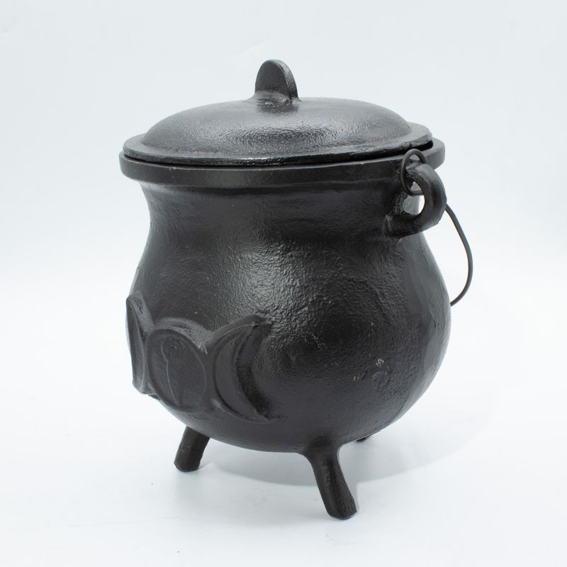 Extra veľký liatinový kotol s trojitým mesiacom 23x18 cm (hmotnosť aspoň 4 kg)